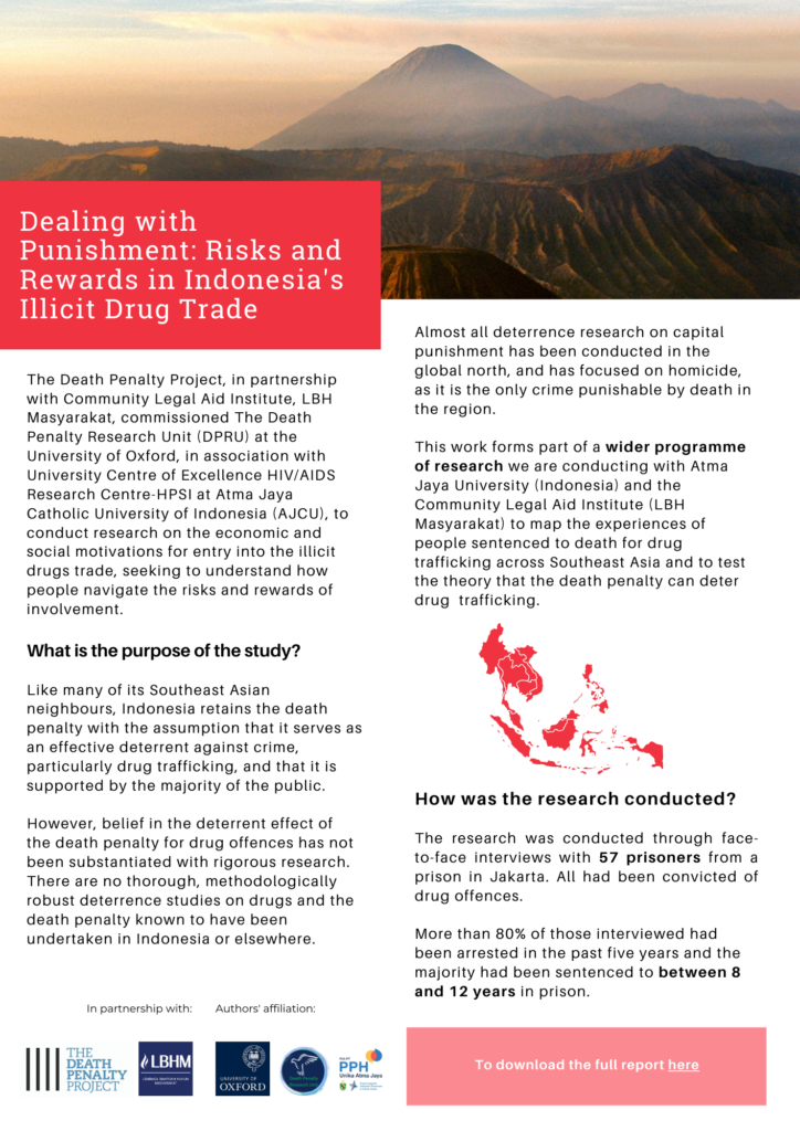 Dealing with Punishment: Risks and Rewards in Indonesia's Illicit Drug Trade