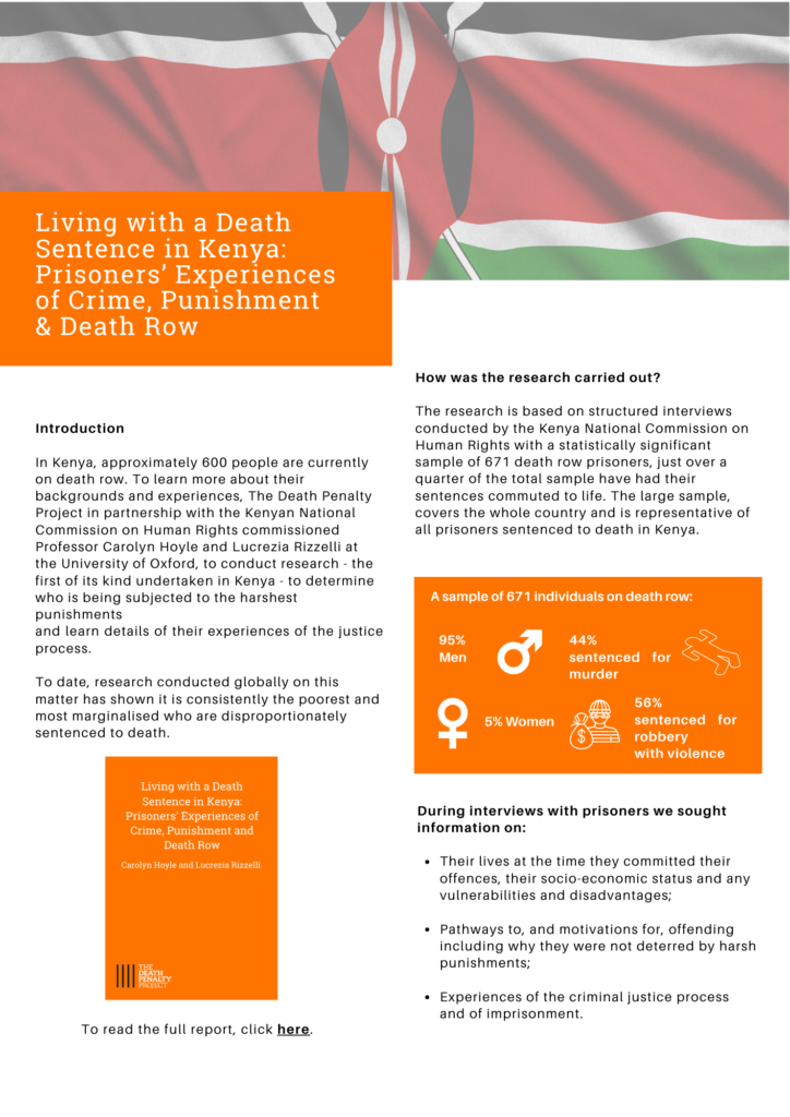 Living with a Death Sentence in Kenya Prisoners' Experiences of Crime